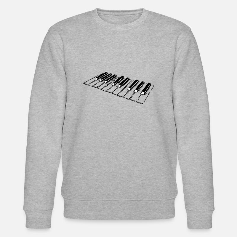 Klavier, Klaviertasten, Keyboard - Stanley/Stella Unisex Bio-Sweatshirt CHANGER  - Grau meliert