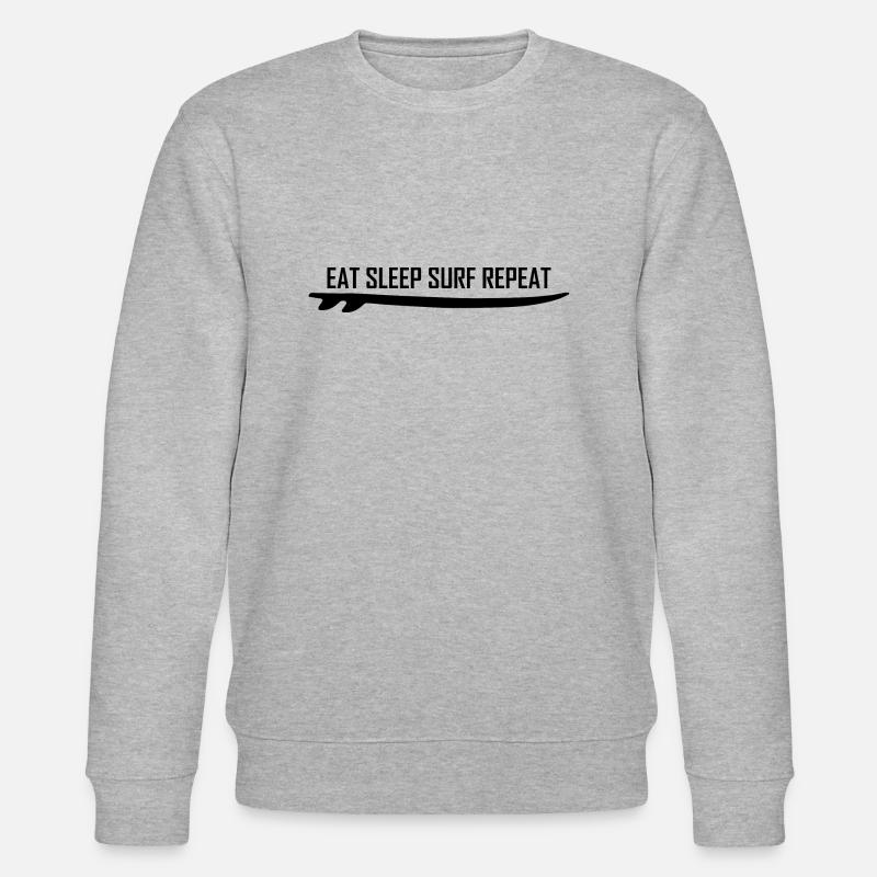 Surfer Surfboard Surfing Geschenksidee - Stanley/Stella Unisex Bio-Sweatshirt CHANGER  - Grau meliert