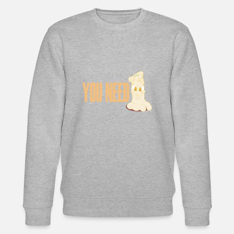 DU BRAUCHST - Stanley/Stella Unisex Bio-Sweatshirt CHANGER  - Grau meliert