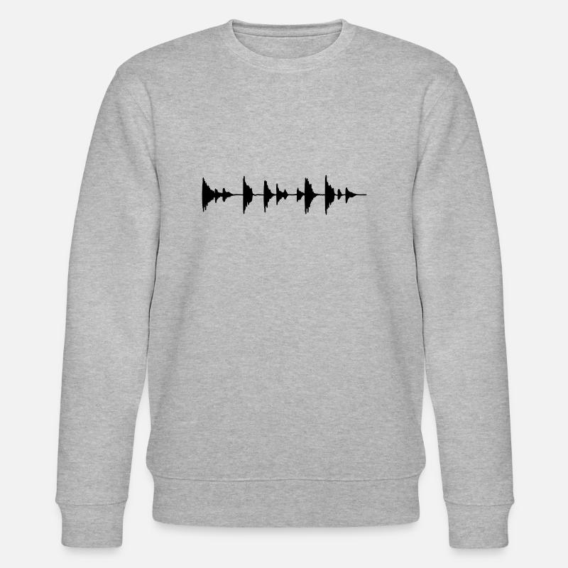 Waveform - Sample - Drumloop - Stanley/Stella CHANGER Unisex Organic Sweatshirt - heather grey