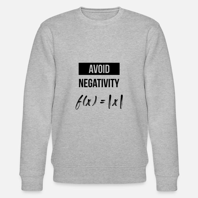 Avoid Negativity - Stanley/Stella Unisex Bio-Sweatshirt CHANGER  - Grau meliert