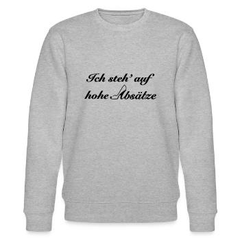 hohe Absätze - Stanley/Stella Unisex Bio-Sweatshirt CHANGER  - Grau meliert - Vorne - Nik (191cm) & Marisol (170cm)