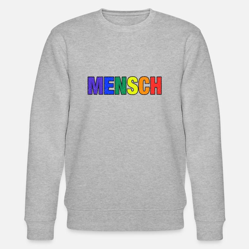 Mensch in Regenbogenfarben - Stanley/Stella Unisex Bio-Sweatshirt CHANGER  - Grau meliert