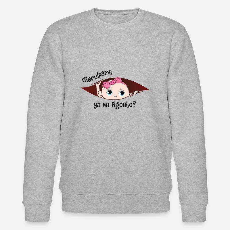 Disculpame Ya Es Agosto Bebita - Stanley/Stella Unisex Bio-Sweatshirt CHANGER  - Grau meliert