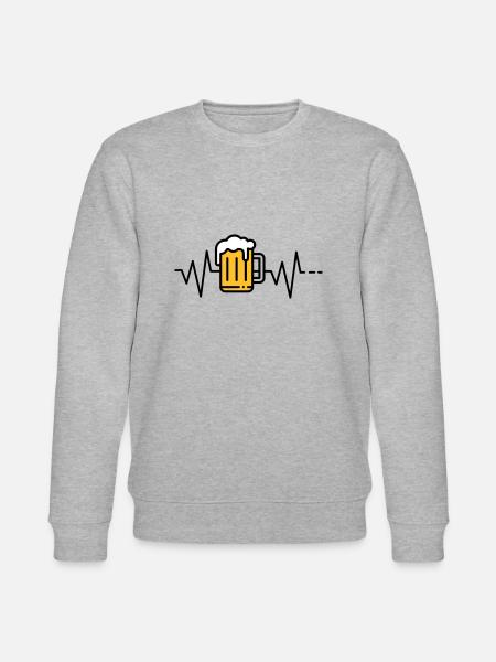 Herzschlag Bier - Stanley/Stella Unisex Bio-Sweatshirt CHANGER - Grau meliert