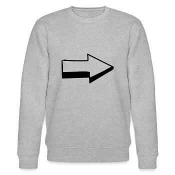 Pfeil - Stanley/Stella Unisex Bio-Sweatshirt CHANGER  - Grau meliert - Vorne - Nik (191cm) & Marisol (170cm)