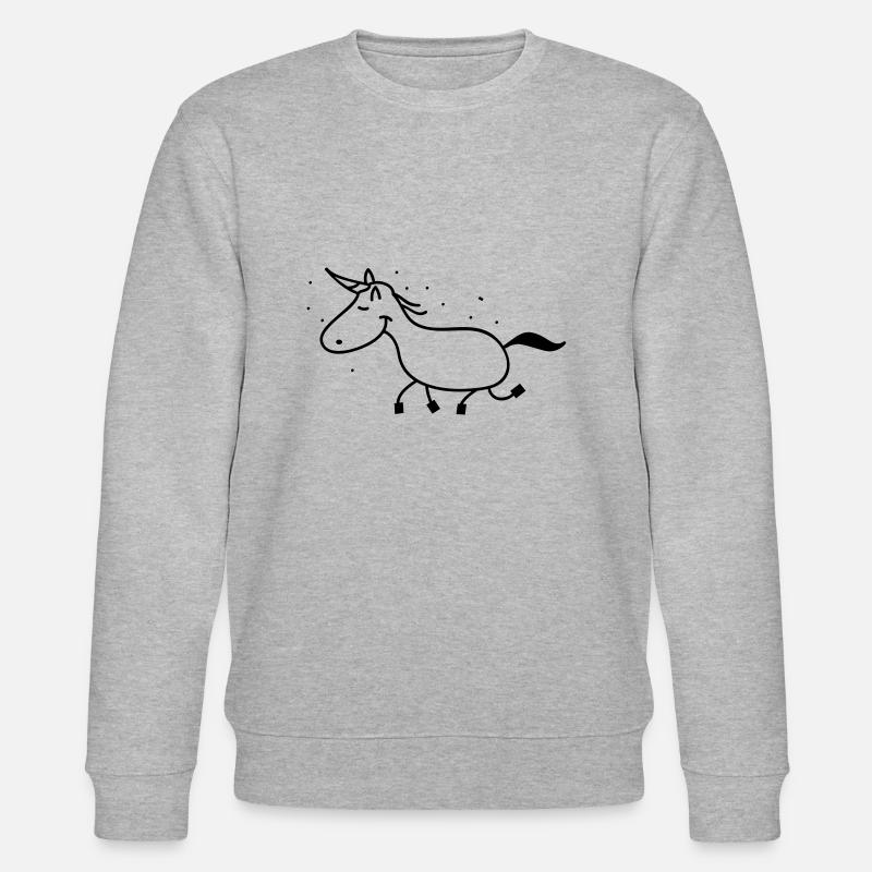 licorne drôle - Sweat bio CHANGER Stanley/Stella Unisexe - gris chiné