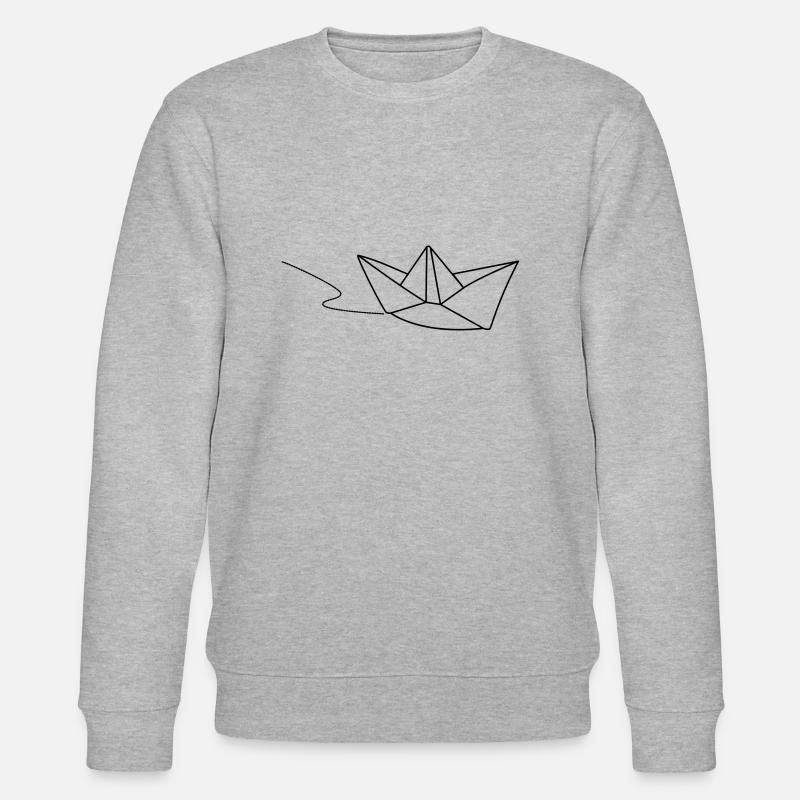 Papierboot - Sail away - Stanley/Stella Unisex Bio-Sweatshirt CHANGER  - Grau meliert