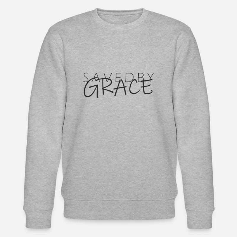 saved by grace - Stanley/Stella Unisex Bio-Sweatshirt CHANGER  - Grau meliert