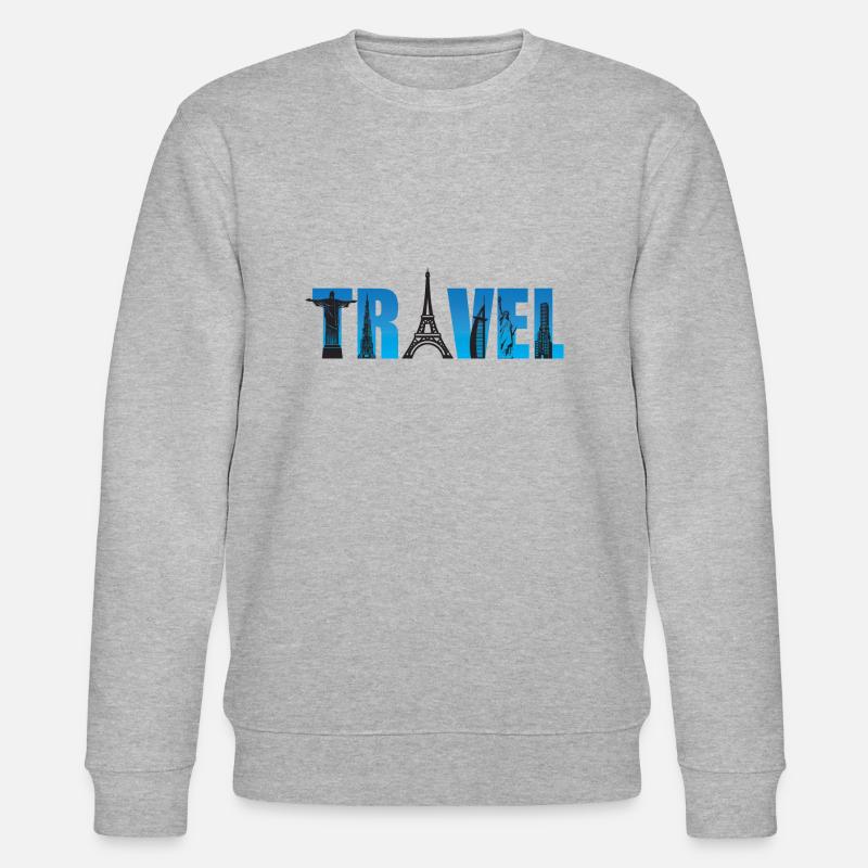 voyage, voyage, Tour Eiffel, - Sweat bio CHANGER Stanley/Stella Unisexe - gris chiné