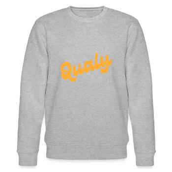 Qualy - Stanley/Stella Unisex Bio-Sweatshirt CHANGER  - Grau meliert - Vorne - Nik (191cm) & Marisol (170cm)