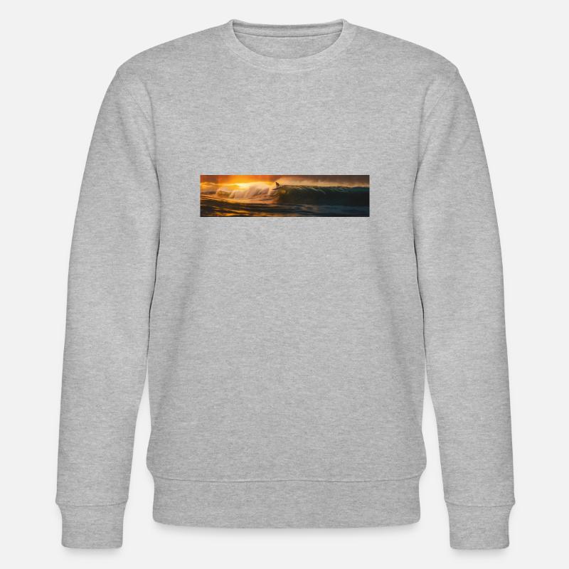 Wellensurfer - Stanley/Stella Unisex Bio-Sweatshirt CHANGER  - Grau meliert
