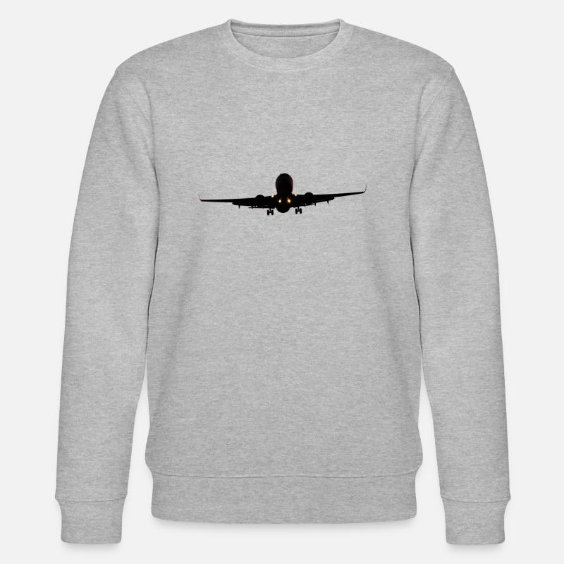 Flugzeug wird landen - Stanley/Stella Unisex Bio-Sweatshirt CHANGER  - Grau meliert