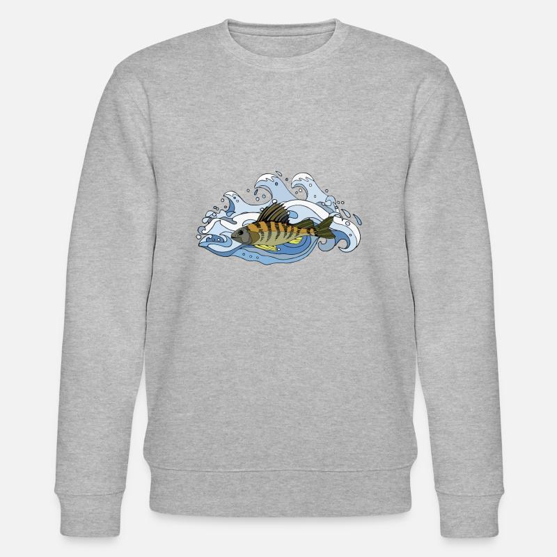 Fisch - Stanley/Stella Unisex Bio-Sweatshirt CHANGER - Grau meliert