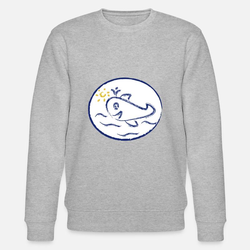 MEJUNIE DESIGN Whale Baby Joy - Sweat bio CHANGER Stanley/Stella Unisexe - gris chiné