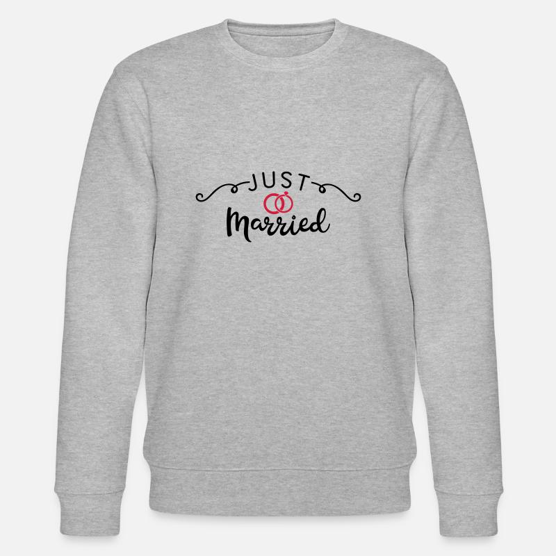 just married - Stanley/Stella Unisex Bio-Sweatshirt CHANGER  - Grau meliert