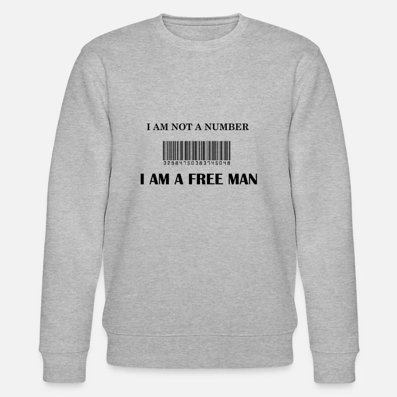 JE SUIS UN HOMME LIBRE - Sweat bio CHANGER Stanley/Stella Unisexe - gris chiné