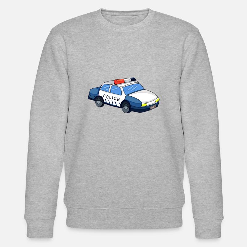 Polizei Auto Geschenk Geschenkidee - Stanley/Stella Unisex Bio-Sweatshirt CHANGER  - Grau meliert