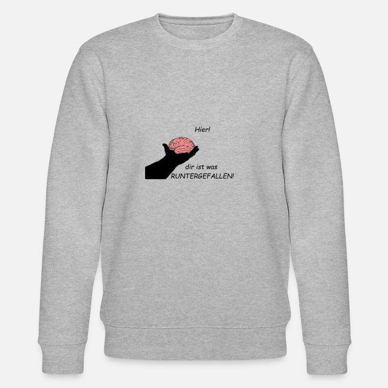 Hier! Dir ist was RUNTERGEFALLEN! - Stanley/Stella Unisex Bio-Sweatshirt CHANGER  - Grau meliert