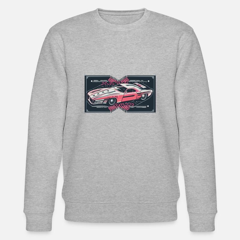Red Retro Racecar - Stanley/Stella Unisex Bio-Sweatshirt CHANGER  - Grau meliert