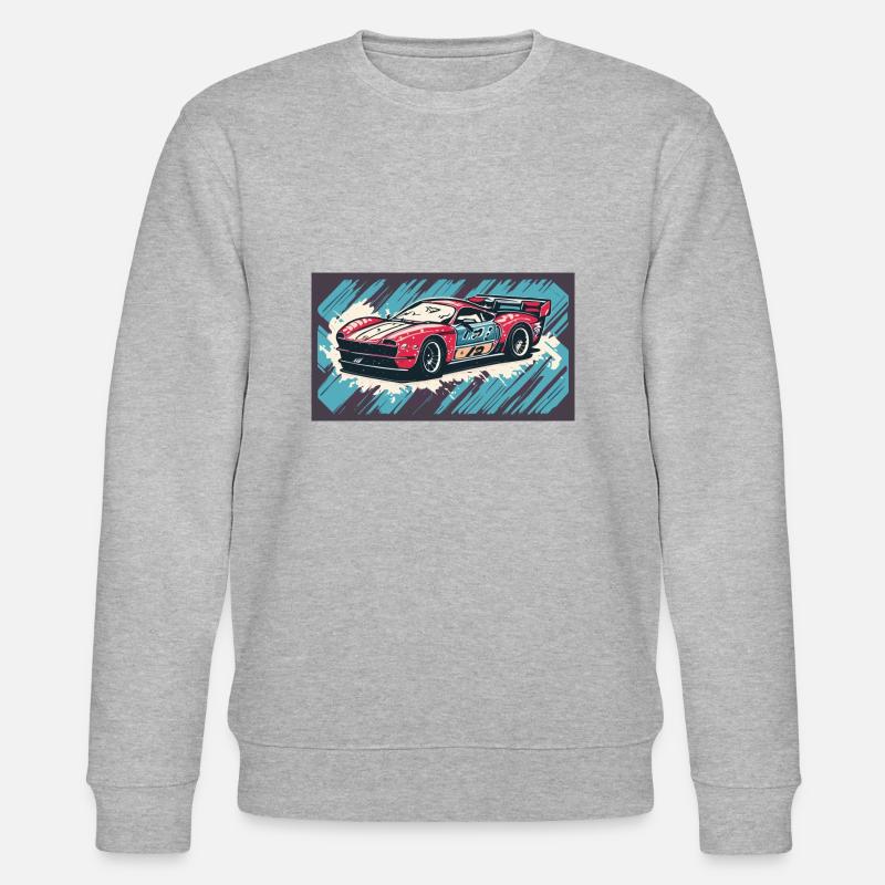 Racecar Red-Blue - Stanley/Stella Unisex Bio-Sweatshirt CHANGER  - Grau meliert