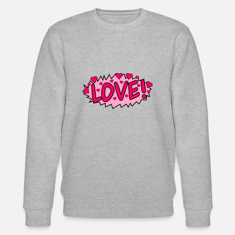 Love - Stanley/Stella Unisex Bio-Sweatshirt CHANGER  - Grau meliert