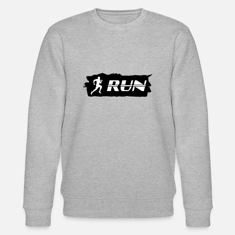 Laufen, Läufer - Run - Stanley/Stella Unisex Bio-Sweatshirt CHANGER  - Grau meliert