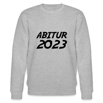 Abitur 2023 - Stanley/Stella Unisex Bio-Sweatshirt CHANGER  - Grau meliert - Vorne - Nik (191cm) & Marisol (170cm)