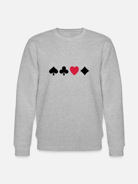 Poker Love - Stanley/Stella CHANGER Unisex Organic Sweatshirt - heather grey