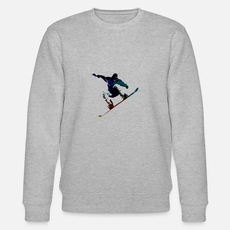 snowboarder - Stanley/Stella Unisex Bio-Sweatshirt CHANGER  - Grau meliert