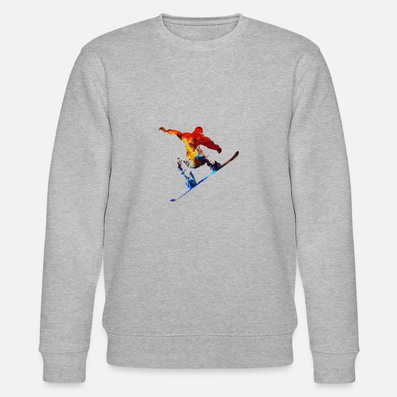 snow boarder 2 - Stanley/Stella Unisex Bio-Sweatshirt CHANGER  - Grau meliert