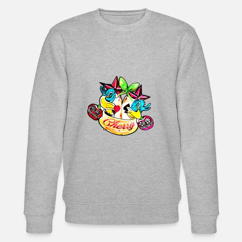 Cherry Rockabilly - Stanley/Stella Unisex Bio-Sweatshirt CHANGER  - Grau meliert