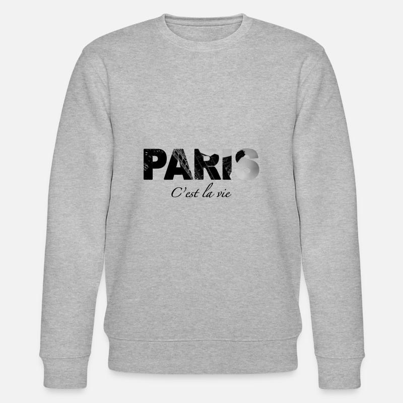 Paris - C'est la vie - Stanley/Stella Unisex Bio-Sweatshirt CHANGER  - Grau meliert