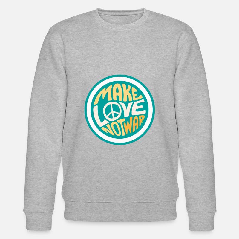 Make Love Not War - Stanley/Stella Unisex Bio-Sweatshirt CHANGER  - Grau meliert