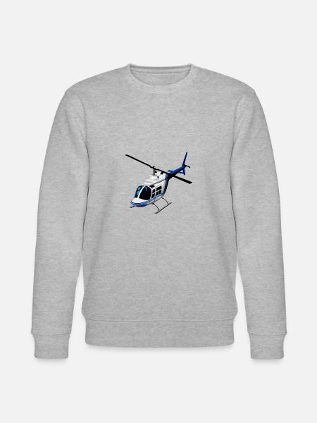 Hubschrauber - Stanley/Stella Unisex Bio-Sweatshirt CHANGER - Grau meliert