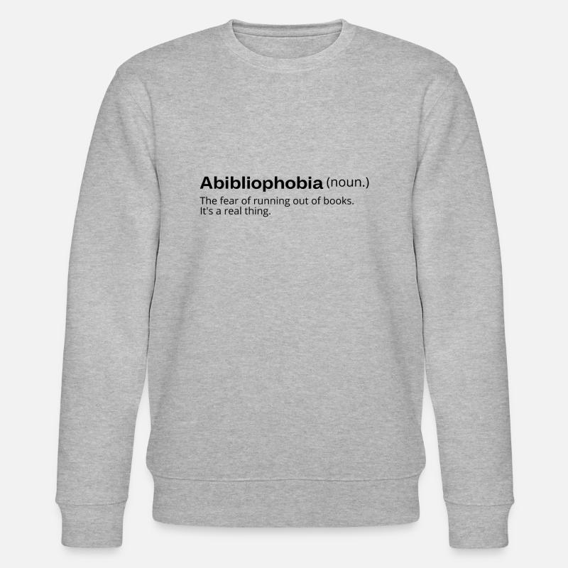 Abibliophobia - Sweat bio CHANGER Stanley/Stella Unisexe - gris chiné