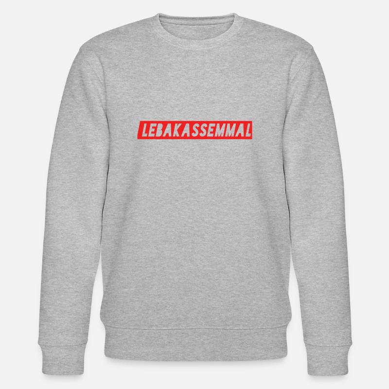 Leberkassemmel - Bayerisch - Stanley/Stella Unisex Bio-Sweatshirt CHANGER  - Grau meliert