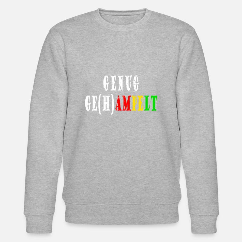 GENUG GE(H)AMPELT Ampel-Protest - Stanley/Stella Unisex Bio-Sweatshirt CHANGER  - Grau meliert