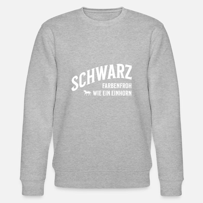 Schwarz wie ein Einhorn - Stanley/Stella Unisex Bio-Sweatshirt CHANGER - Grau meliert