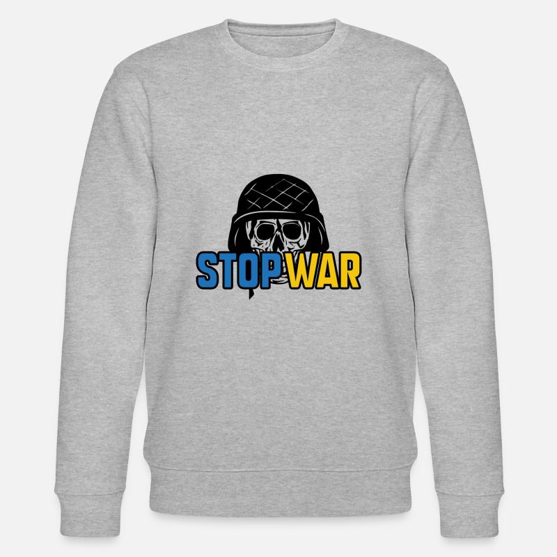 Stop War - Sweat bio CHANGER Stanley/Stella Unisexe - gris chiné