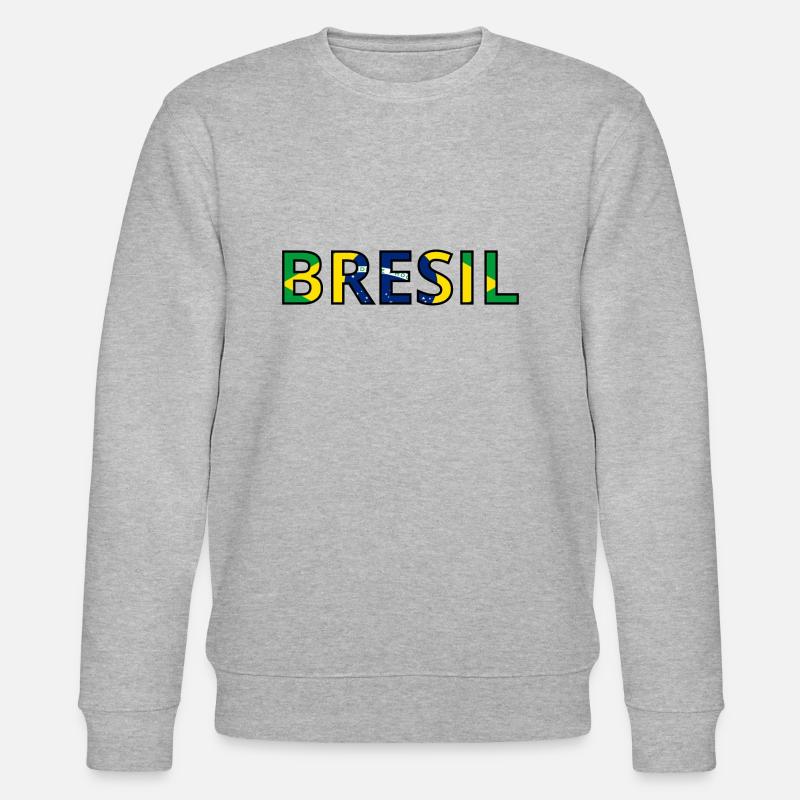 Drapeau Brésil - Sweat bio CHANGER Stanley/Stella Unisexe - gris chiné
