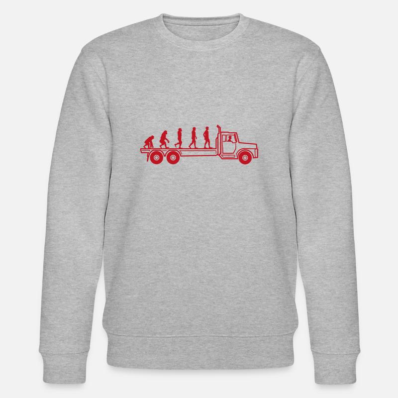Evolution camion chauffeur professionnel cadeau - Sweat bio CHANGER Stanley/Stella Unisexe - gris chiné
