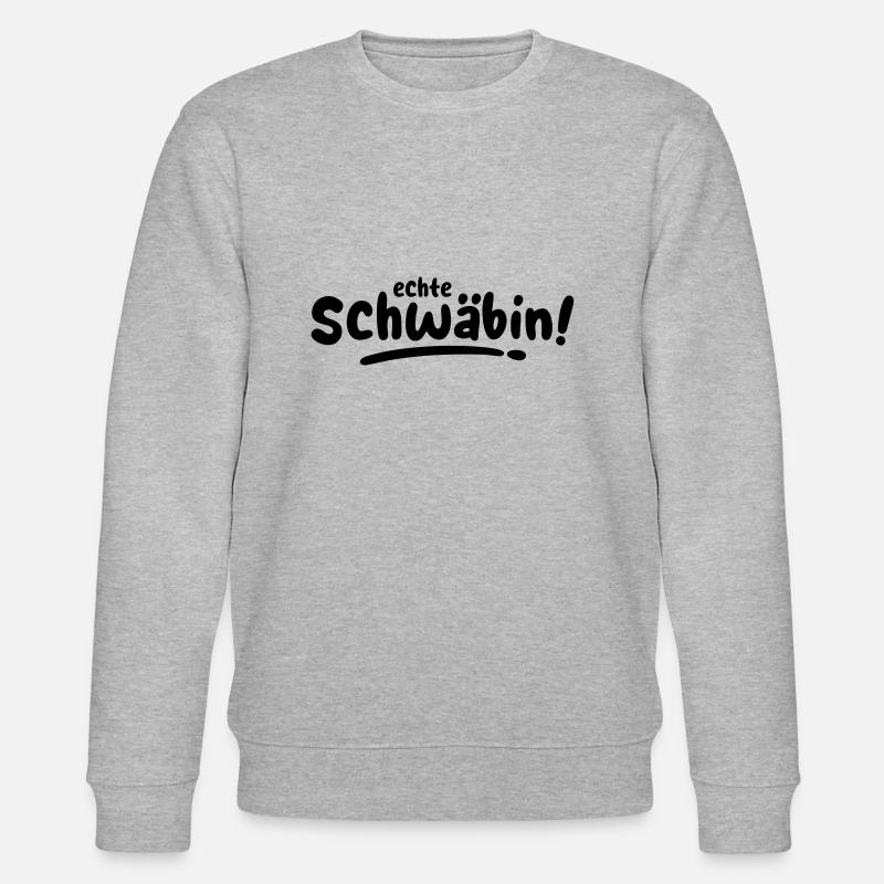 Echte Schwäbin! - Stanley/Stella Unisex Bio-Sweatshirt CHANGER  - Grau meliert