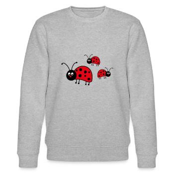 Marienkäfer - Stanley/Stella Unisex Bio-Sweatshirt CHANGER  - Grau meliert - Vorne - Nik (191cm) & Marisol (170cm)