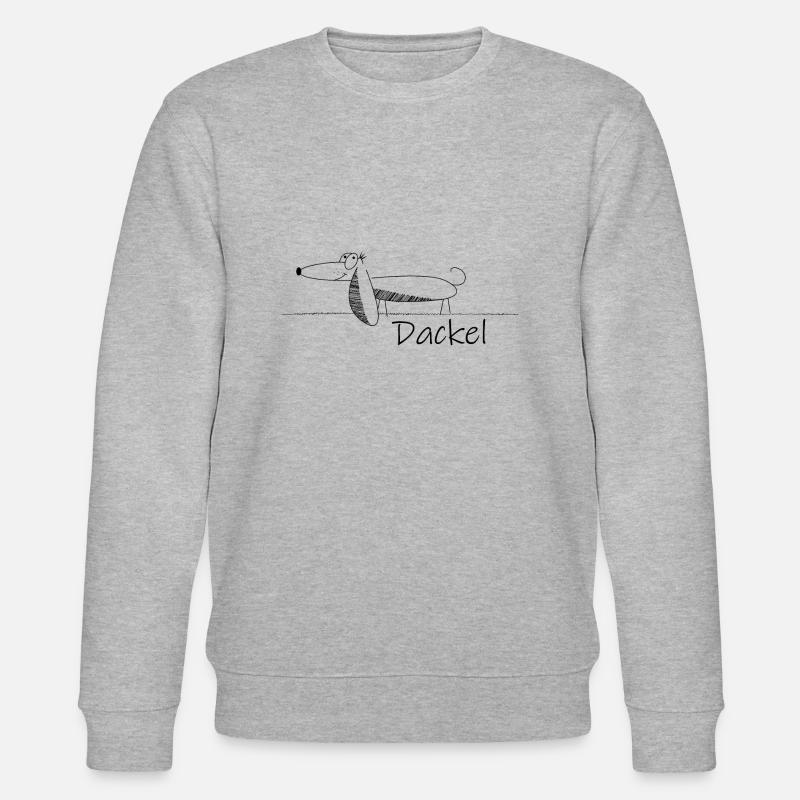 Dackel Hund - Stanley/Stella Unisex Bio-Sweatshirt CHANGER  - Grau meliert