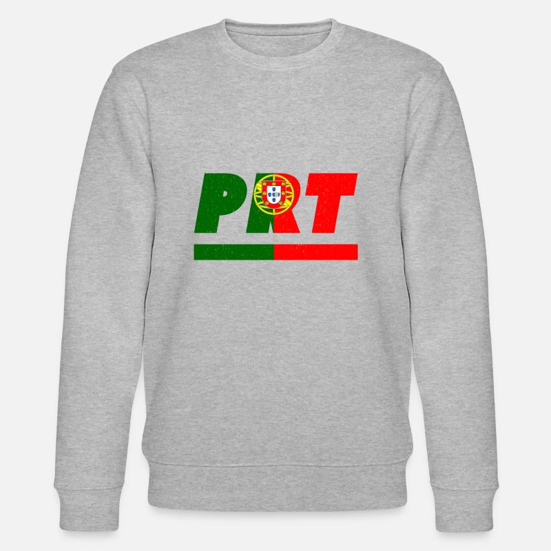 Drapeau Portugal drapeau PRT - Sweat bio CHANGER Stanley/Stella Unisexe - gris chiné