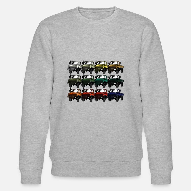 Farbpalette Unimog - Oldtimer - Regenbogen anders - Stanley/Stella Unisex Bio-Sweatshirt CHANGER  - Grau meliert