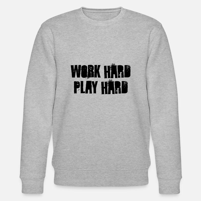 work hard play hard - Stanley/Stella Unisex Bio-Sweatshirt CHANGER  - Grau meliert