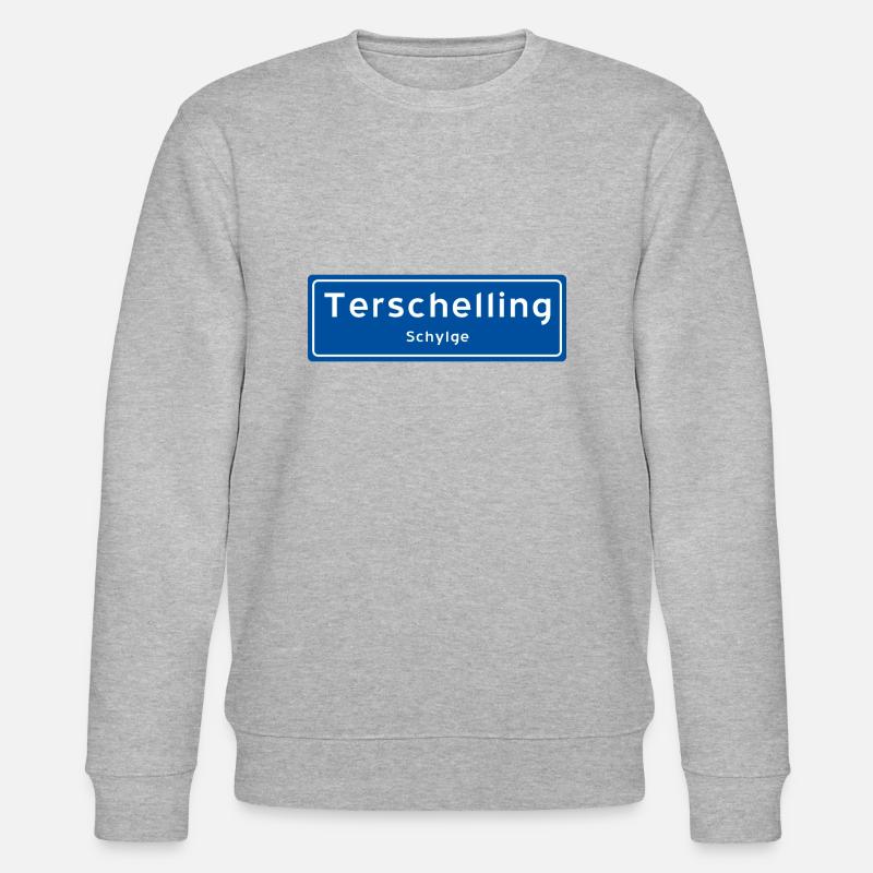 Terschelling Ortsschild - Stanley/Stella Unisex Bio-Sweatshirt CHANGER  - Grau meliert
