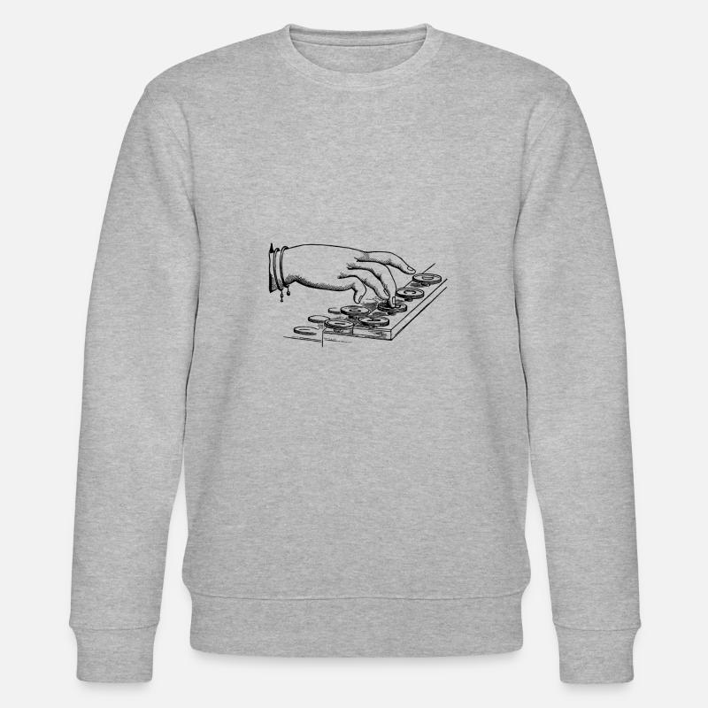 Main sur clavier - Sweat bio CHANGER Stanley/Stella Unisexe - gris chiné